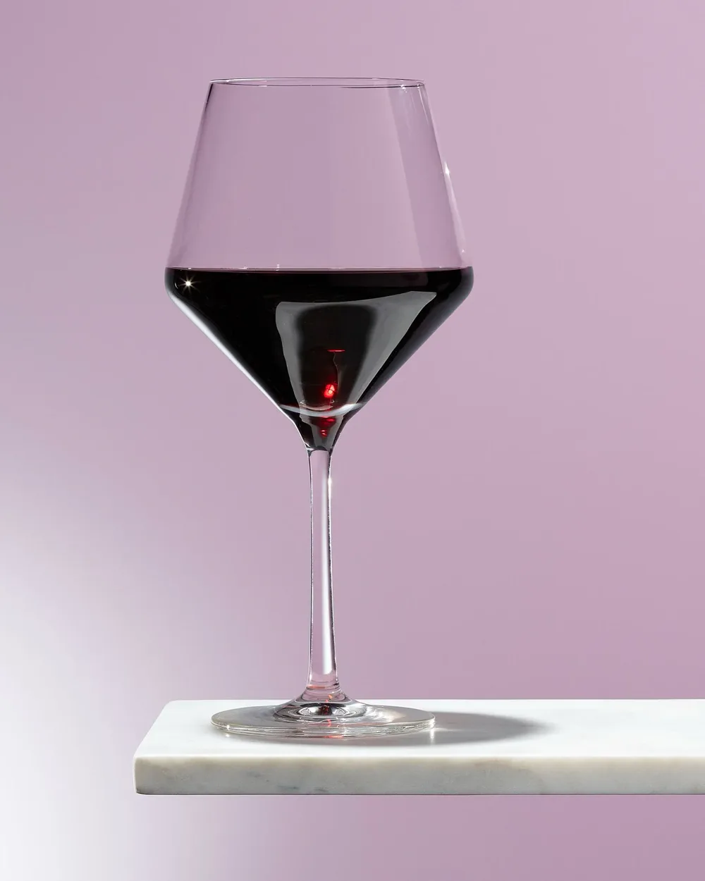 A glass of red wine